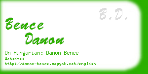 bence danon business card